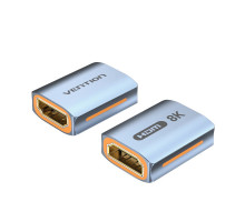Перехідник HDMI F to HDMI F 8K Aluminum black Vention (AIUH0)