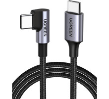 Дата кабель USB-C to USB-C 3.0m 60W US255 90-degree Angle Black Ugreen (80714)