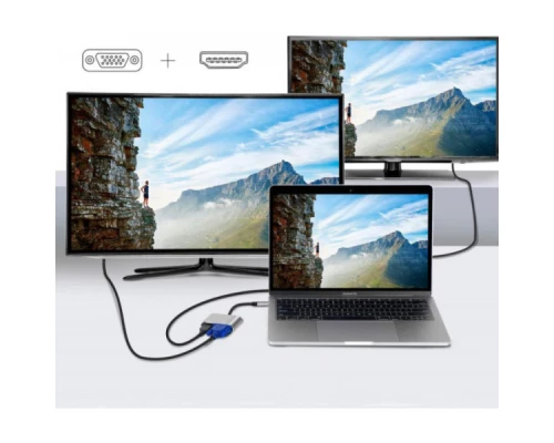Перехідник Type-C to HDMI / VGA Extradigital (KBV1743) Перехідник Type-C to HDMI / VGA Extradigital (KBV1743)