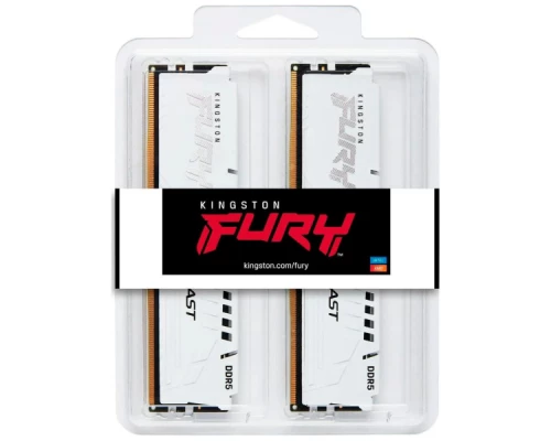 Модуль пам'яті для комп'ютера DDR5 64GB (2x32GB) 6400 MHz Beast White XMP Kingston Fury (ex.HyperX) (KF564C32BWK2-64) Модуль пам'яті для комп'ютера DDR5 64GB (2x32GB) 6400 MHz Beast White XMP Kingston Fury (ex.HyperX) (KF564C32BWK2-64)