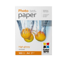 Фотопапір ColorWay A4 230г Glossy 100ст. (PG230100A4)