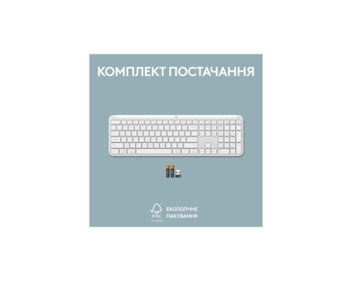 Клавіатура Logitech K950 Bluetooth/Wireless UA Off-White (920-012466)