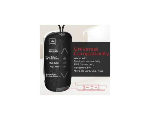 Акустична система Energizer BTS164 Black (BTS164)