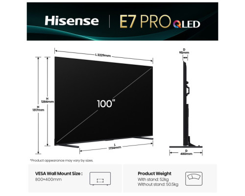 Телевізор Hisense 100E7Q PRO