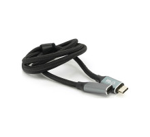 Дата кабель USB-C M/F 1.0m USB 3.2 Gen2 100W 10Gbps 4K60Hz black Voltronic (YT-TC-TC-EXB-1m)