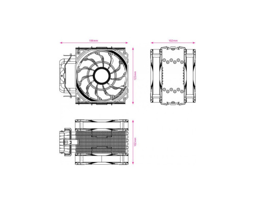 Кулер до процесора 2E GAMING AIR COOL (2E-AC120D6-ARGB)