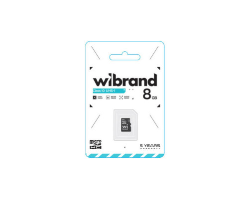 Карта пам'яті Wibrand 8GB mictoSD class 10 (WICDHC10/8GB)