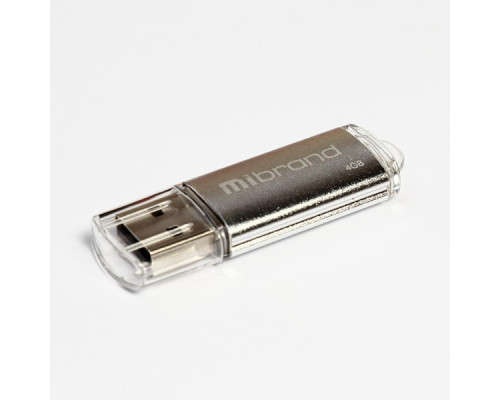 USB флеш накопичувач Mibrand 4GB Cougar Silver USB 2.0 (MI2.0/CU4P1S)