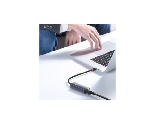 Адаптер USB-C to RJ45 Ethernet 1000Mbps Lite Series Baseus (WKQX000313)