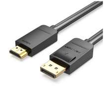 Кабель мультимедійний DisplayPort M to HDMI M 1.5m black Vention (HADBG)