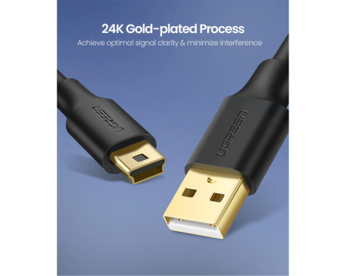 Дата кабель USB 2.0 AM to Mini 5P 1.5m US132 black Ugreen (10385) Дата кабель USB 2.0 AM to Mini 5P 1.5m US132 black Ugreen (10385)