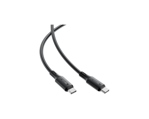 Дата кабель USB-C to USB-C 1.2m 3A 60W silicone black Acefast (6974316284161)