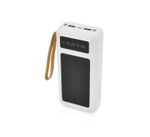 Батарея універсальна ACL 30000mAh, SOLAR, Type-C/Lighting/Micro/USB, White (PW-61)