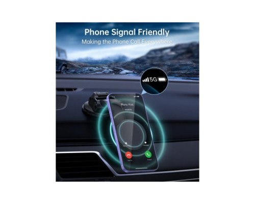 Універсальний автотримач Choetech з магнітним кріпленням на скло або торпеду (AT0005-BK)