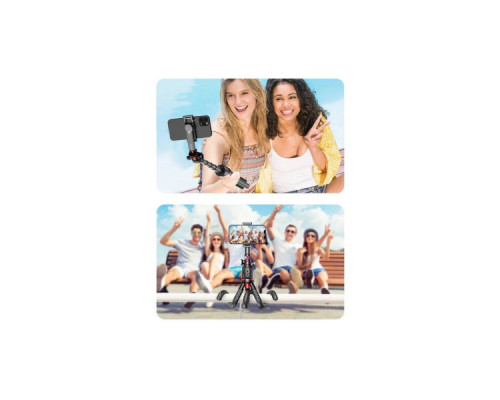 Штатив RTAKO C03 Octopus Extendable Tripod Selfie Stick (with Detachable Phone Holder) Black (6942063212416)