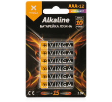 Батарейка AAA LR03 Alkaline 12pcs Blister Vinga (VJABAAA12)