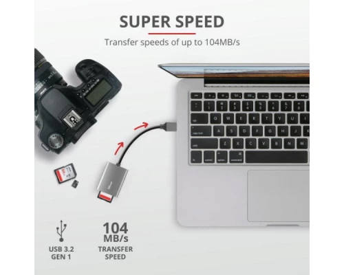 Зчитувач флеш-карт Trust Dalyx Fast USB 3.2 Card reader (24135) Зчитувач флеш-карт Trust Dalyx Fast USB 3.2 Card reader (24135)
