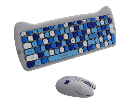 Комплект Canyon HSET-W6 Kitty Edition Wireless UA Blue (CNS-HSETW6BL)