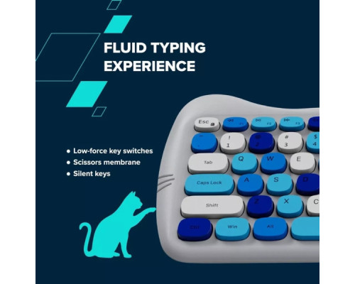 Комплект Canyon HSET-W6 Kitty Edition Wireless UA Blue (CNS-HSETW6BL)