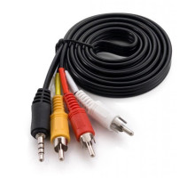 Кабель мультимедійний Jack 3.5mm male to 3RCA 1.5m Extradigital (KBV1731)