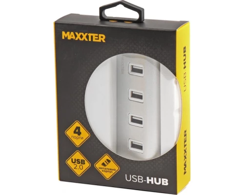 Концентратор Maxxter USB 2.0 Type-A 4 ports silver (HU2A-4P-01) Концентратор Maxxter USB 2.0 Type-A 4 ports silver (HU2A-4P-01)