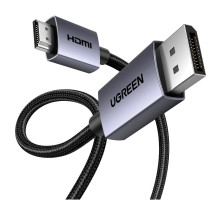Кабель мультимедійний DisplayPort M to HDMI M 1.5m V2.0 4K30Hz DP125 black Ugreen (35841)