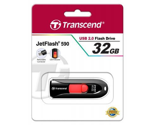 USB флеш накопичувач Transcend 32GB JetFlash 590 USB 2.0 (TS32GJF590K)