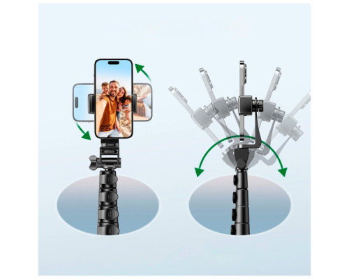 Штатив Ugreen LP680 Selfie Stick Tripod with Bluetooth Remote Black (15609)
