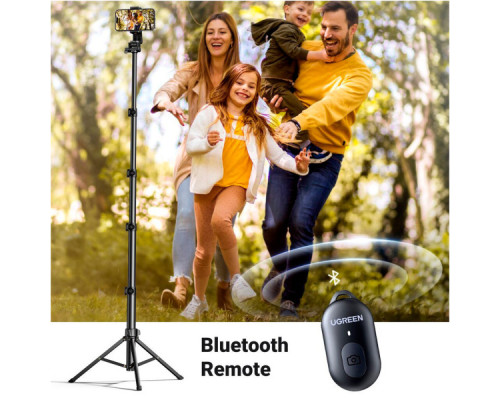 Штатив Ugreen LP680 Selfie Stick Tripod with Bluetooth Remote Black (15609)