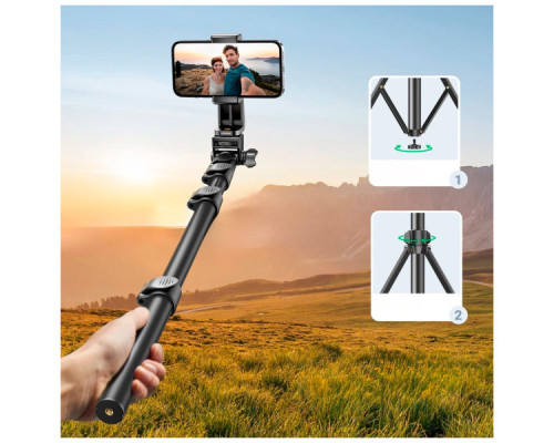 Штатив Ugreen LP680 Selfie Stick Tripod with Bluetooth Remote Black (15609)