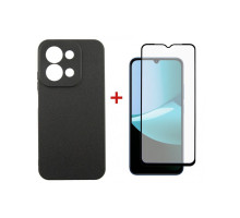 Чохол до мобільного телефона Dengos Carbon Kit for Xiaomi Redmi 15C case + glass Black (DG-KM-165)