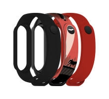 Ремінець до фітнес браслета Armorstandart комплект 3шт Xiaomi Mi Band 7/6/5 Bat siluet (ARM77057)