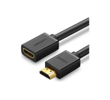 Кабель мультимедійний HDMI M to HDMI F 0.5m HD107 black Ugreen (10140)