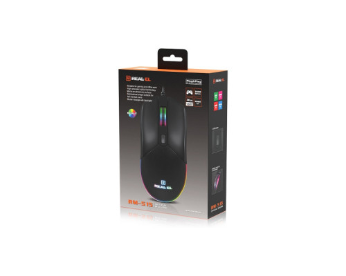 Мишка REAL-EL RM-515 USB Black (EL123200059)