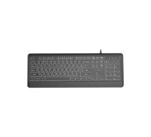 Клавіатура Gembird Slim Multimedia White Backlight USB Black (KB-UML-04-CYRL)