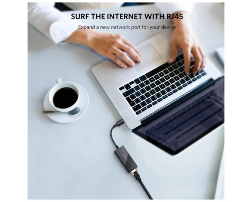 Перехідник USB-C 3.1 to RJ45 1000Mbps black UGREEN (50307)
