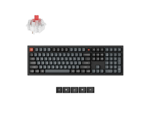 Клавіатура Keychron V6 8K Keychron Super Red Switch RGB USB UA Black (V6W-D1-UA)