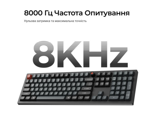 Клавіатура Keychron V6 8K Keychron Super Red Switch RGB USB UA Black (V6W-D1-UA)