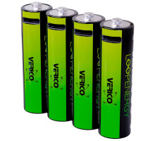 Акумулятор Verico AA USB Type-C 1700mAh 1.5V Li-ion * 4 (LoopEnergy) (1UDBT-A1WEAC-NN)