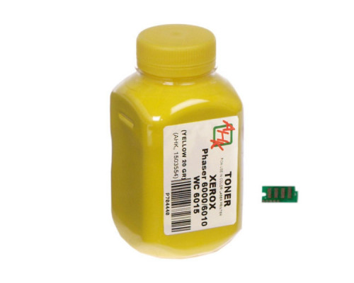 Тонер Xerox Phaser 6000/6010, 20г Yellow +chip AHK (1500254)