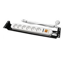 Силовий блок Conteg 19" 2U 6хSchuko, с выключателем, с кабелем (DP-RP-06-SCHUSP)