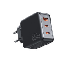 Зарядний пристрій Essager 2xUSB-C + 1xUSB 65W GaN black (ECT2CA-JZB01-Z) Зарядний пристрій Essager 2xUSB-C + 1xUSB 65W GaN black (ECT2CA-JZB01-Z)
