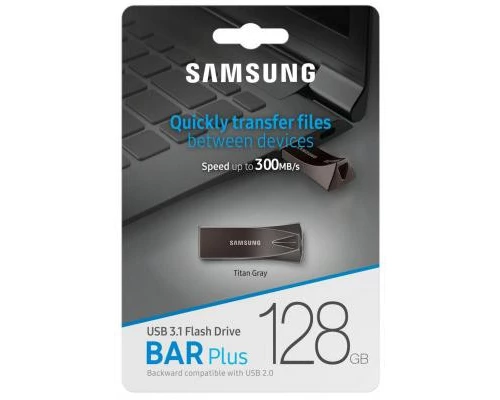 USB флеш накопичувач Samsung 128GB Bar Plus Black USB 3.1 (MUF-128BE4/APC) USB флеш накопичувач Samsung 128GB Bar Plus Black USB 3.1 (MUF-128BE4/APC)
