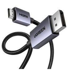 Кабель мультимедійний DisplayPort M to HDMI M 3.0m V2.0 4K30Hz DP125 black Ugreen (35843)