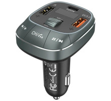 FM модулятор VENTION PD 54W 3-Port USB (C+A+A) LED/USB Flash/Bluetooth, вольтметр (FFLB0)