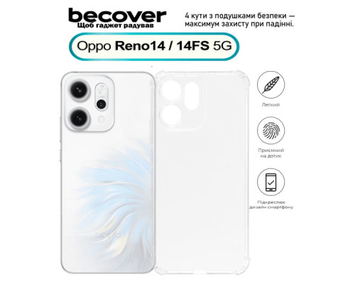 Чохол до мобільного телефона BeCover Anti-Shock Oppo Reno14 / 14FS 5G Clear (713816)