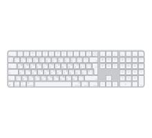Клавіатура Apple Magic Keyboard with Touch ID Bluetooth/USB UA White (MXK73UA/A)