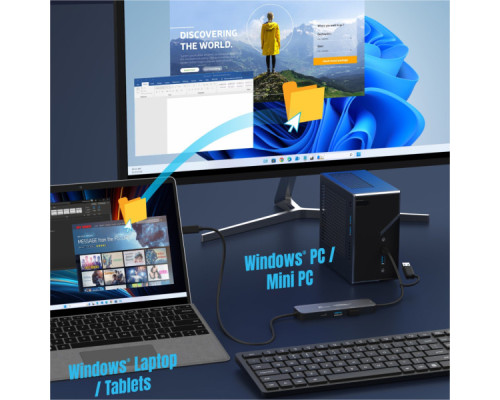 Концентратор J5create USB-C + USB A to 2xUSB + USB-C switch hub (JCH462-N)