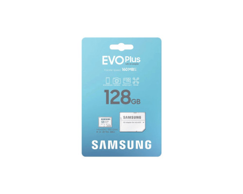 Карта пам'яті Samsung 128 GB microSDXC Class 10 UHS-I U3 V30 A2 EVO Plus+SD Adapte (MC128SA/EU)