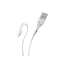 Дата кабель USB 2.0 AM to Micro 5P 1.0m 2.4A PVC X37 white HOCO (6931474710505)